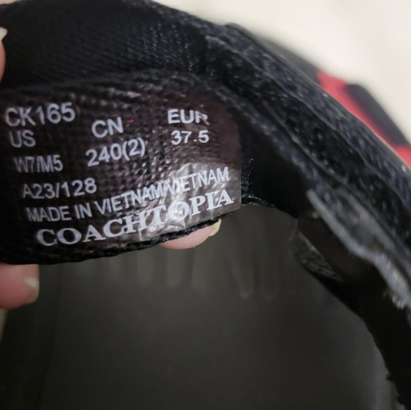 Coach Coachtopia Strappy Sandals in Black Oxblood Multi M5/W7 - Picture 9 of 9